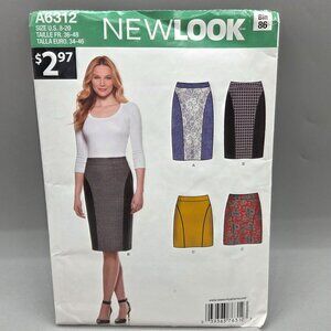 Skirt Sewing Pattern New Look A6312 Misses Sizes 8-20 UNCUT
